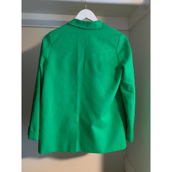Cami NYC Blazer Women's Size Small Green Solid Linen Comfort Side Pockets - Picture 5 of 5